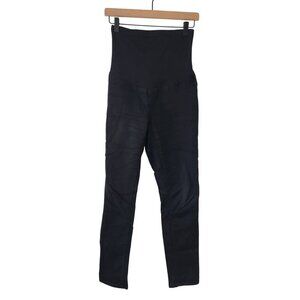 1822 Denim Black Maternity Jeans Above Belly Stretch Comfy Women's S